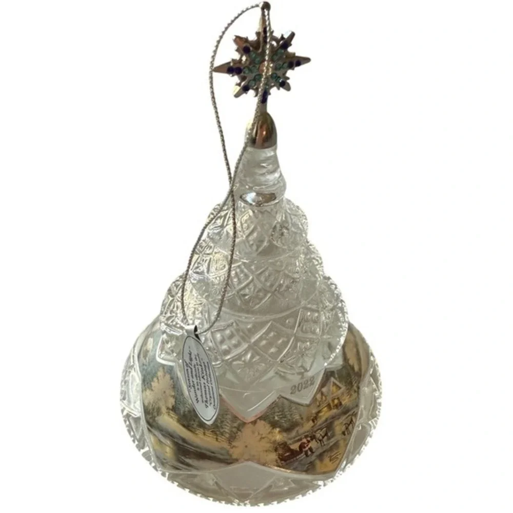 Thomas Kinkade 2022 Crystal Christmas Tree Ornament‎ w/ Box